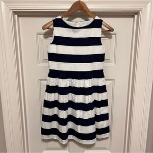 Crewcuts by J.Crew Navy Striped Girls Dress Size 10 Sleeveless, Lined, Spring